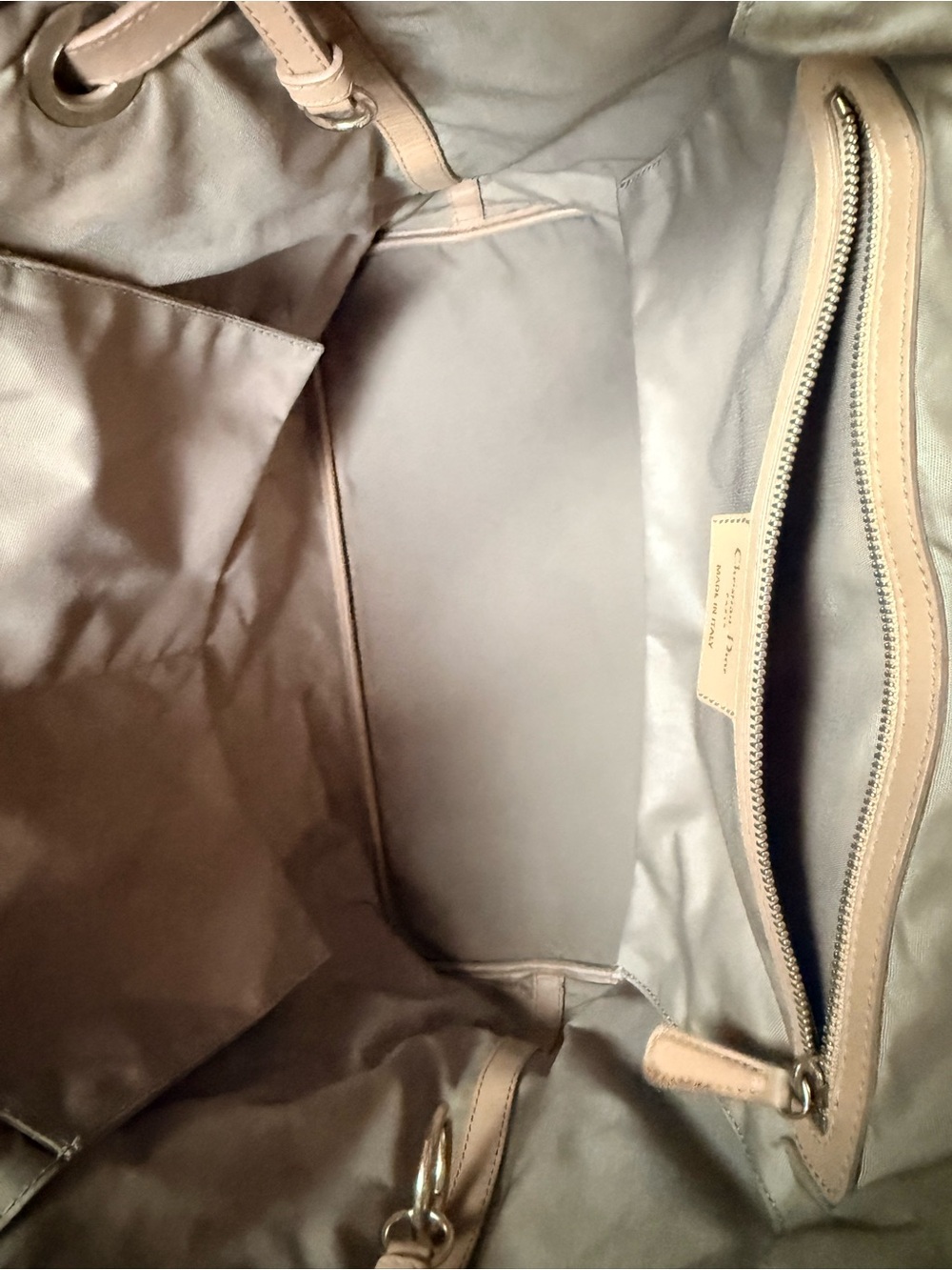 Dior Quilted Beige Tote Bag with Gold Hardware - Picture 7 of 14